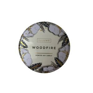 Illume Wood Fire 3 ounce Scented Soy Candle New